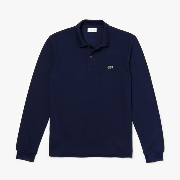Men's Long-sleeve L.12.12 Polo Shirt Navy Blue